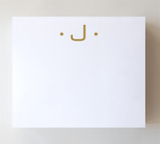 Black Ink Initial Notepads - Luxe Gold Foil: K