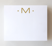 Black Ink Initial Notepads - Luxe Gold Foil: K