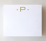Black Ink Initial Notepads - Luxe Gold Foil: K