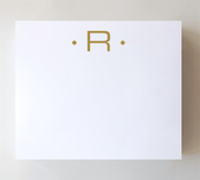 Black Ink Initial Notepads - Luxe Gold Foil: K