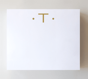 Black Ink Initial Notepads - Luxe Gold Foil: S