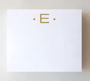 Black Ink Large Gold Foil Initial Notepads: A