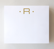 Black Ink Large Gold Foil Initial Notepads: H