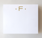 Black Ink Large Gold Foil Initial Notepads: H