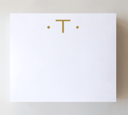 Black Ink Large Gold Foil Initial Notepads: H