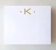 Black Ink Large Gold Foil Initial Notepads: H