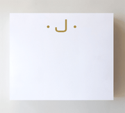 Black Ink Large Gold Foil Initial Notepads: H