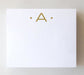 Black Ink Luxe Gold Initial Notepad "A"