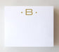 Black Ink Luxe Gold Initial Notepad  "B"