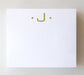 Black Ink Luxe Gold Initial Notepad "J"