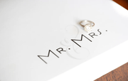 Black Ink Luxe Gold Initial Notepad - Mr. & Mrs.