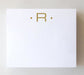 Black Ink Luxe Gold Initial Notepad "R"