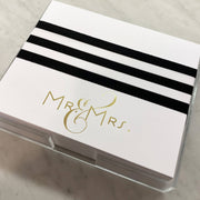Black Ink Notepad - Gold Foil Luxe Mr. & Mrs.