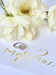 Black Ink Notepad - Gold Foil Luxe Mr. & Mrs.