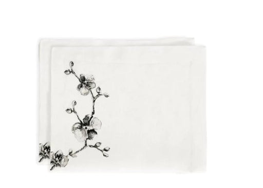 Black Orchid Fingertip Towel Set - Treasured Accents