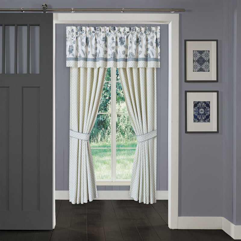 Blue Garden Window Panel Pair