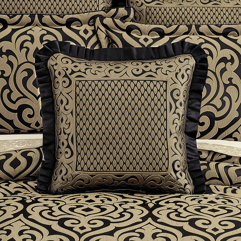 Bolero 20" Square Embellished Decorative Throw Pillow