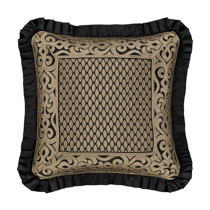 Bolero 20" Square Embellished Decorative Throw Pillow