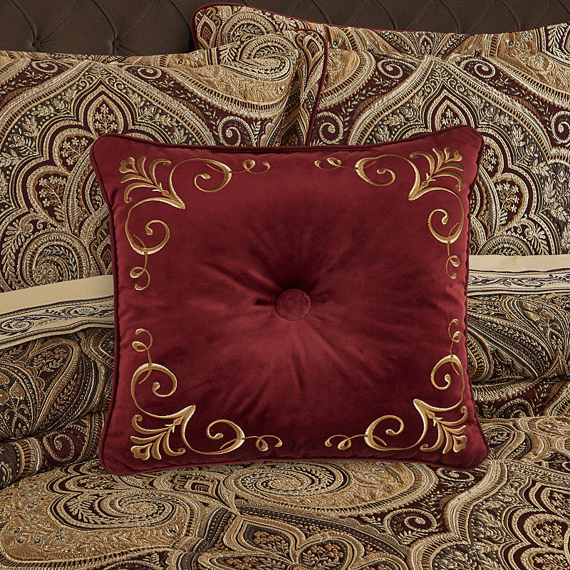 Bordeaux 18" Square Decorative Throw Pillow