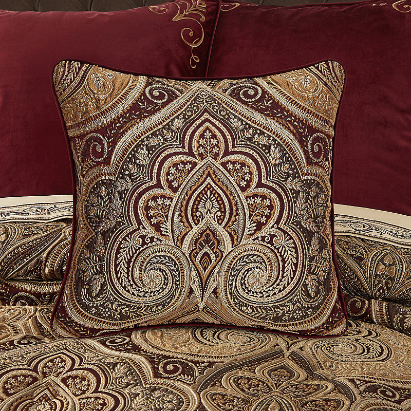 Bordeaux 20" Square Decorative Throw Pillow