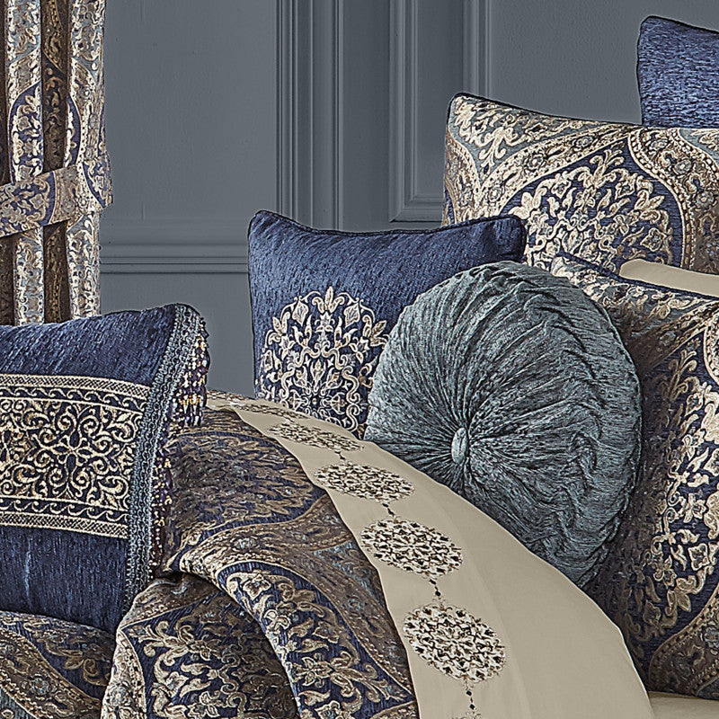 Botticelli 18" Square Embellished Decorative Throw Pillow