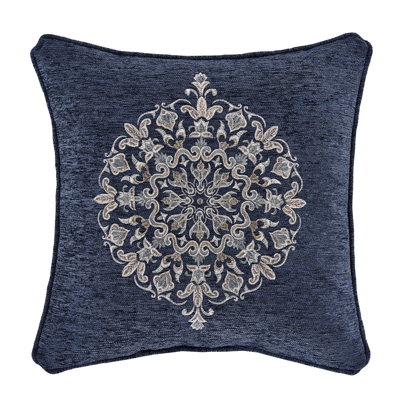 Botticelli 18" Square Embellished Decorative Throw Pillow