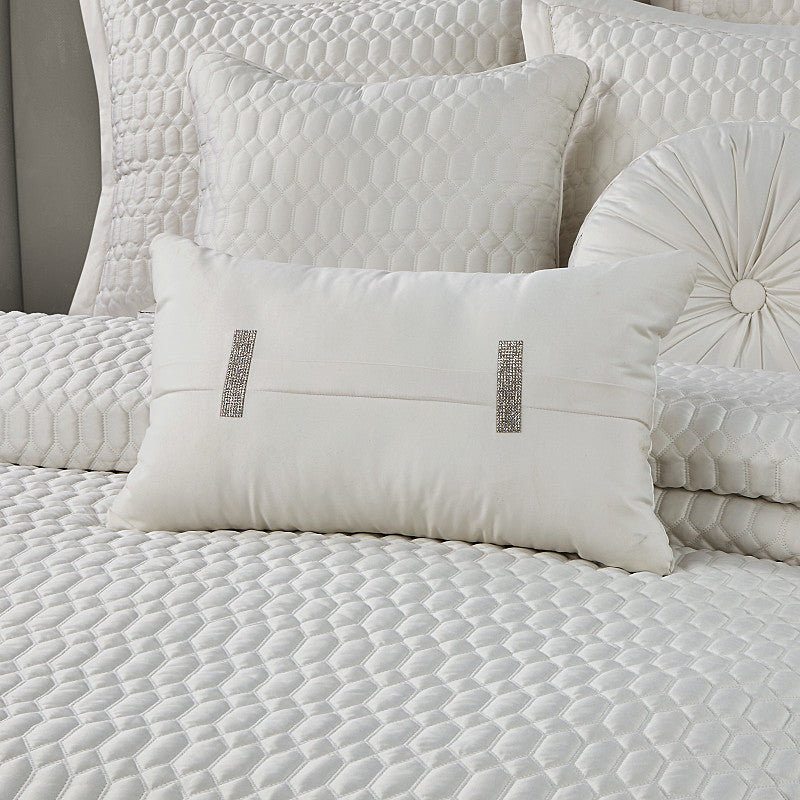 Brilliance Quilted Boudoir Decorative Throw Pillow