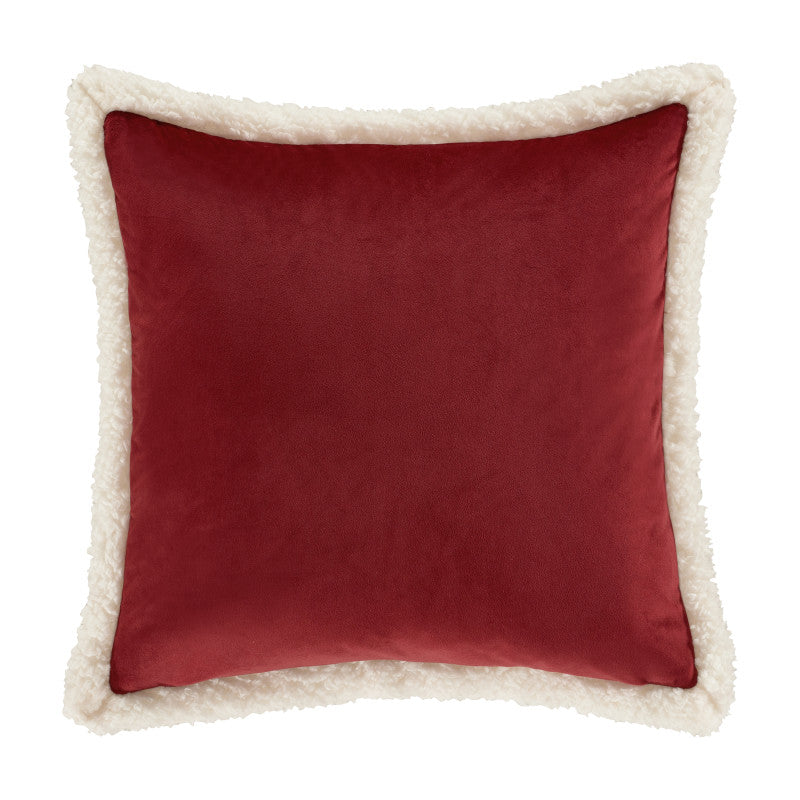 Casey Sherpa 18" Square Quilted Decorative Throw Pillow