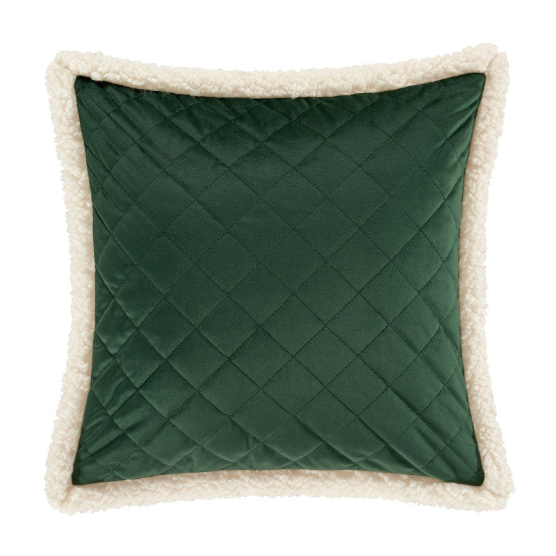 Casey Sherpa 18" Square Quilted Decorative Throw Pillow