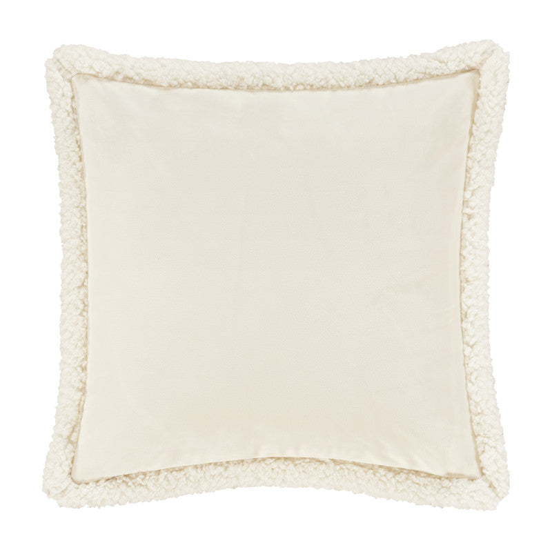 Casey Sherpa 18" Square Quilted Decorative Throw Pillow