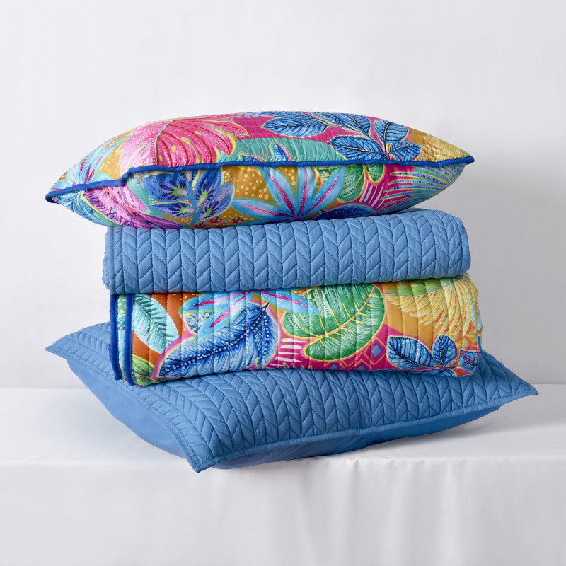 Cayman 20" Square Quilted Decorative Throw Pillow