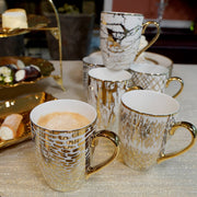 Certified International Gold Plated Mugs Matrix Gold Plated Tapered Mugs (6) asst