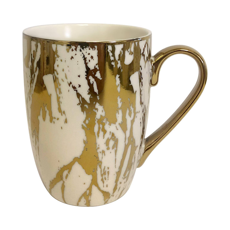 Certified International Gold Plated Mugs Matrix Gold Plated Tapered Mugs (6) asst