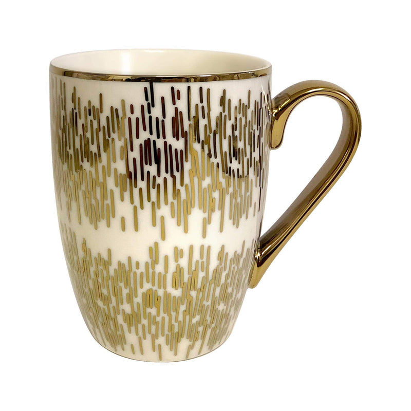 Certified International Gold Plated Mugs Matrix Gold Plated Tapered Mugs (6) asst