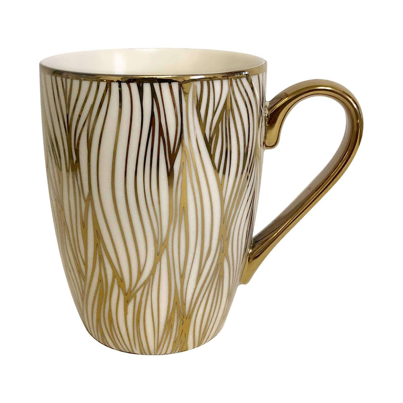 Certified International Gold Plated Mugs Matrix Gold Plated Tapered Mugs (6) asst