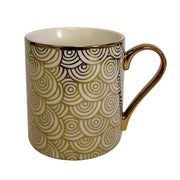 Certified International Gold Plated Mugs Mosaic Gold Plated Can Mugs (6) asst