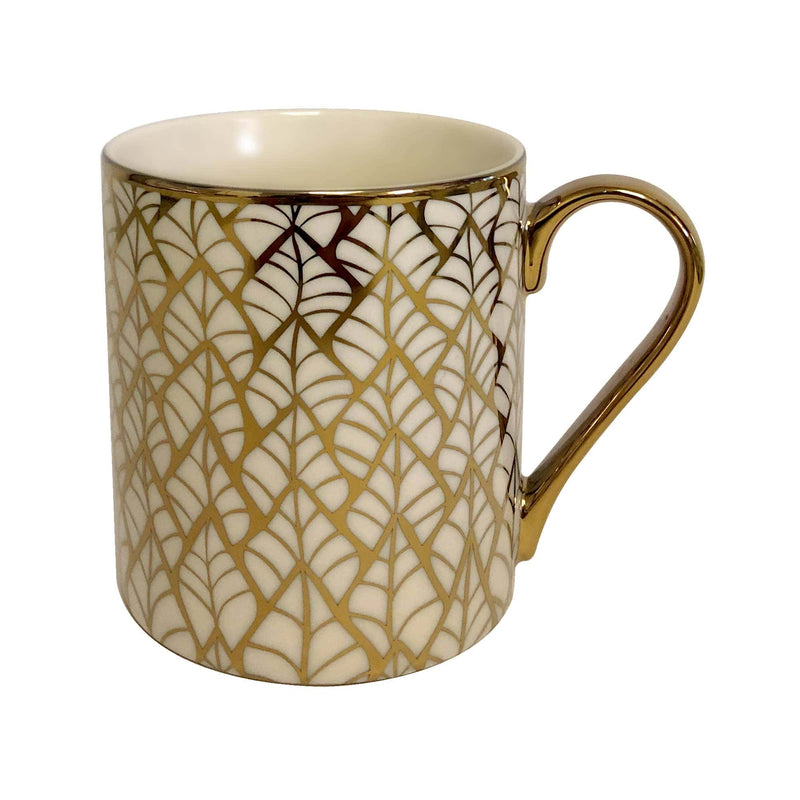 Certified International Gold Plated Mugs Mosaic Gold Plated Can Mugs (6) asst