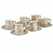 Certified International Matrix Gold Espresso Cup and Saucer