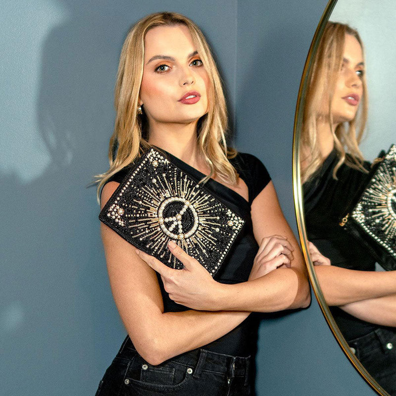 Choose Peace Crossbody Handbag by Mary Frances