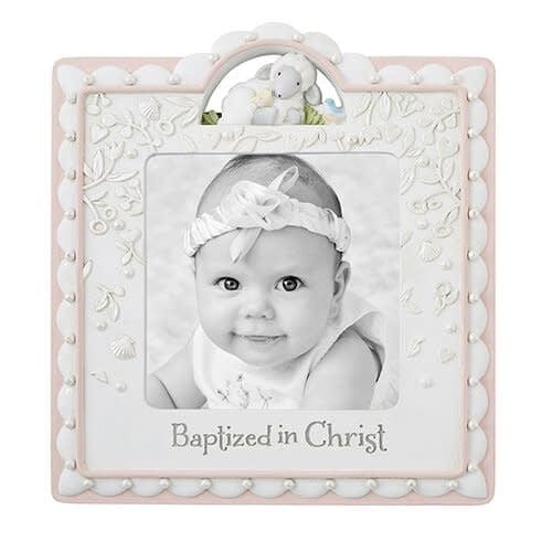 Christian Brands Baptized in Christ Photo Frame Pink
