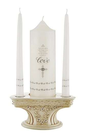 Christian Brands Faith Hope and Love Wedding Unity Candle Set