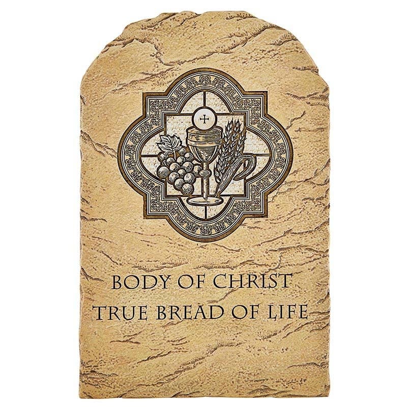Christian Brands First Communion Arched Tile Plaque With Wire Stand