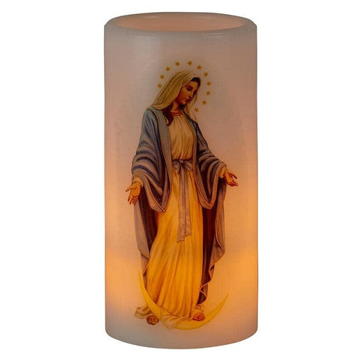 Christian Brands Flickering Flameless Devotional Candle - Our Lady of Grace