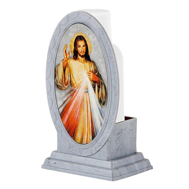Christian Brands Holy Water Bottle with Holder - Divine Mercy
