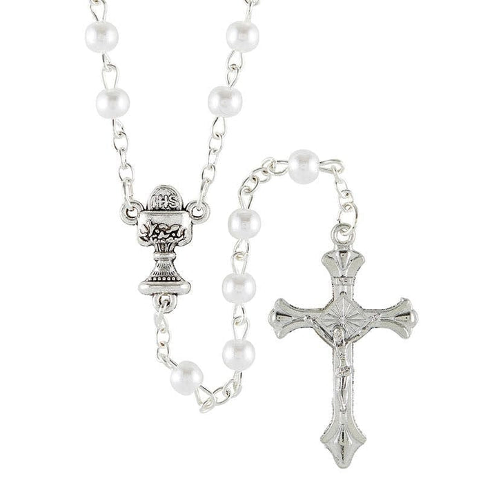 Christian Brands Imitation white Pearl Rosary