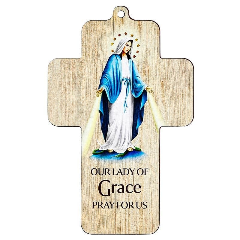 Christian Brands Our Lady Of Grace Lasered Wall Cross