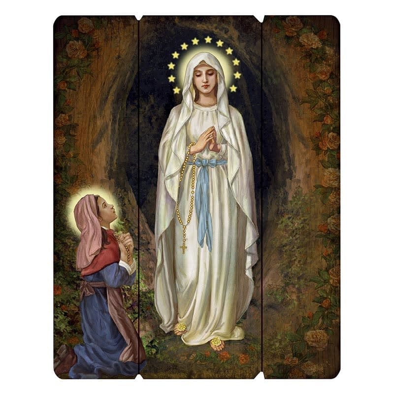 Christian Brands Our Lady of Lourdes Pallet Sign