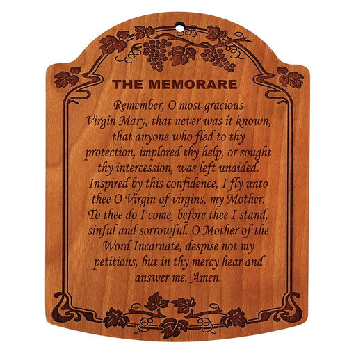 Christian Brands Religious Items 10" The Memorare Carved Wood Plaque