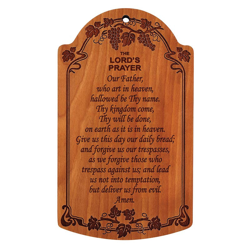 Christian Brands Religious Items 7" The Lord's Prayer Carved Wood Plaque