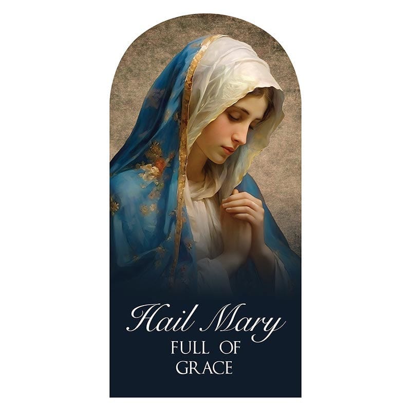 Christian Brands Religious Items Hail Mary Arched Plaque 10"